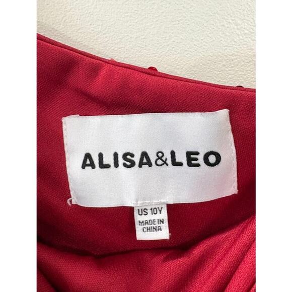 Alisa & Leo One Shoulder Sequined Dress Size 10Y - Picture 6 of 7